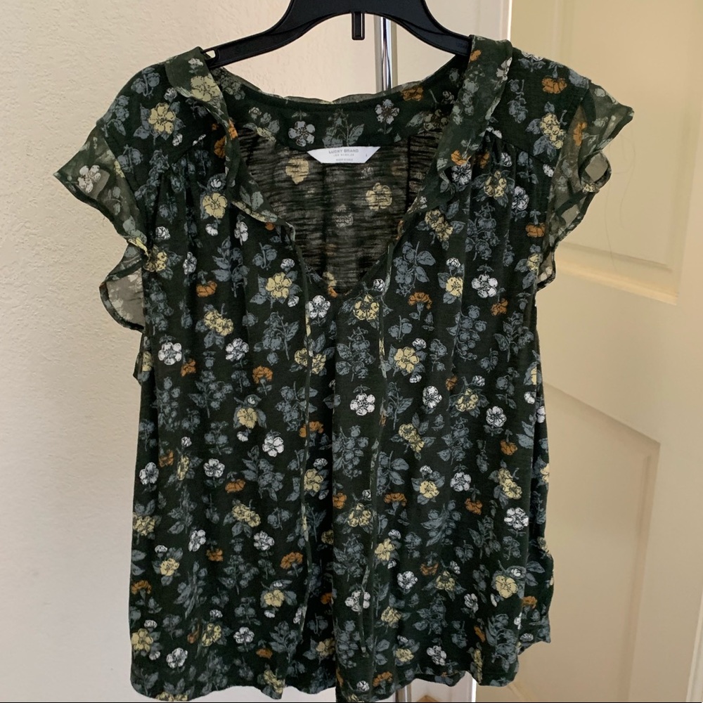 LUCKY brand floral top L